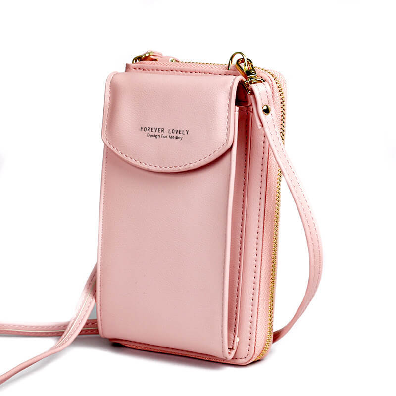 Compact PU Leather Shoulder Bag with Adjustable Strap