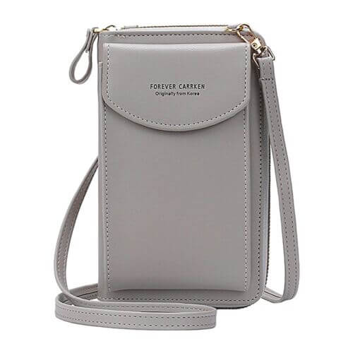 Compact PU Leather Shoulder Bag with Adjustable Strap