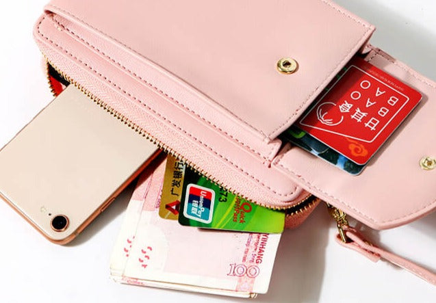 Compact PU Leather Shoulder Bag with Adjustable Strap