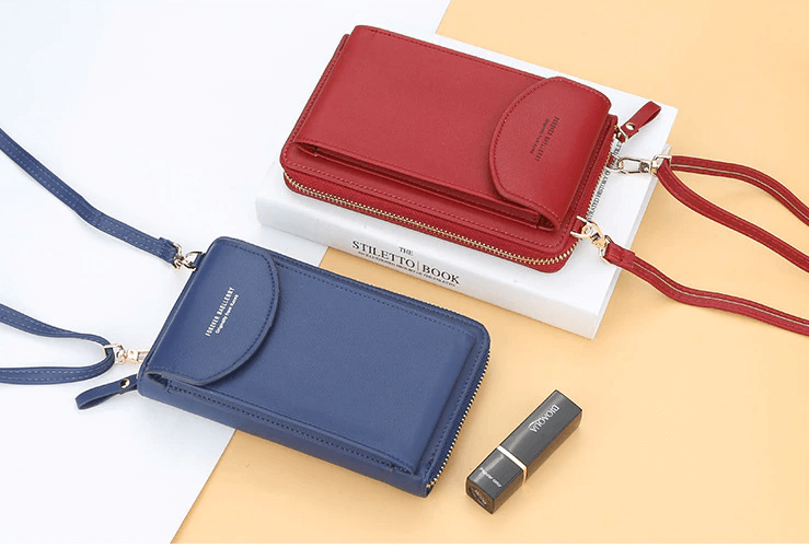 Compact PU Leather Shoulder Bag with Adjustable Strap