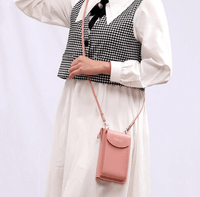 Compact PU Leather Shoulder Bag with Adjustable Strap