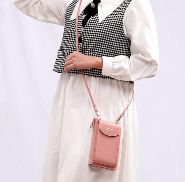 Compact PU Leather Shoulder Bag with Adjustable Strap