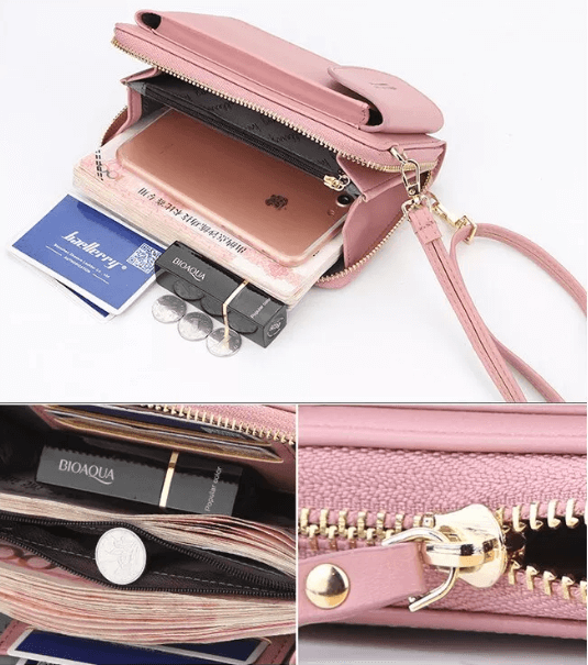 Compact PU Leather Shoulder Bag with Adjustable Strap