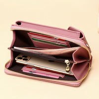 Compact PU Leather Shoulder Bag with Adjustable Strap