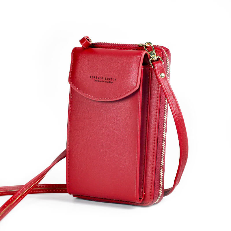 Compact PU Leather Shoulder Bag with Adjustable Strap
