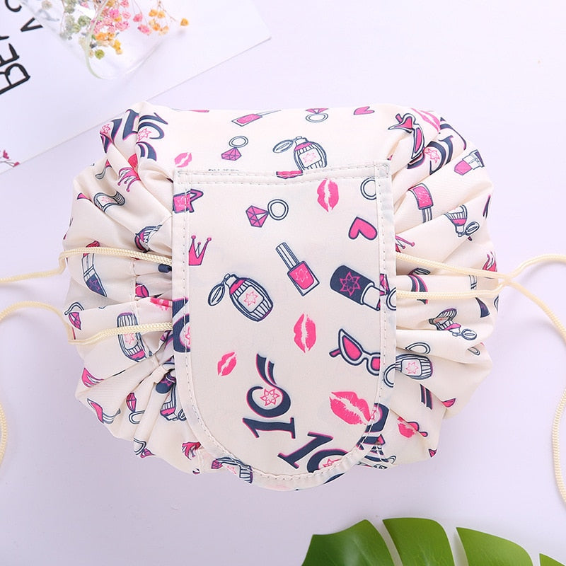 Portable Drawstring Cosmetic and Toiletry Bag - Travel Organizer