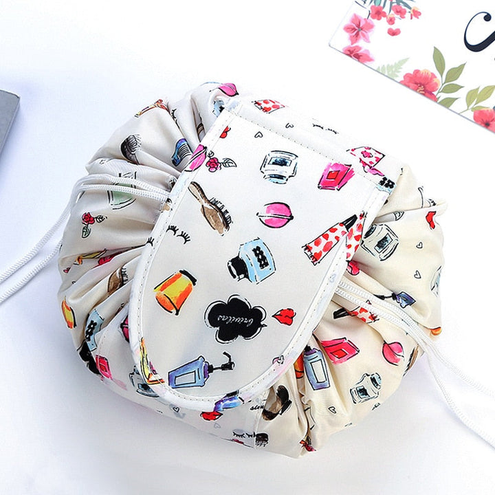 Portable Drawstring Cosmetic and Toiletry Bag - Travel Organizer