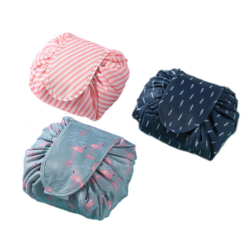 Portable Drawstring Cosmetic and Toiletry Bag - Travel Organizer