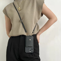Leren Crossbody Telefoonhoes - Urban Chic