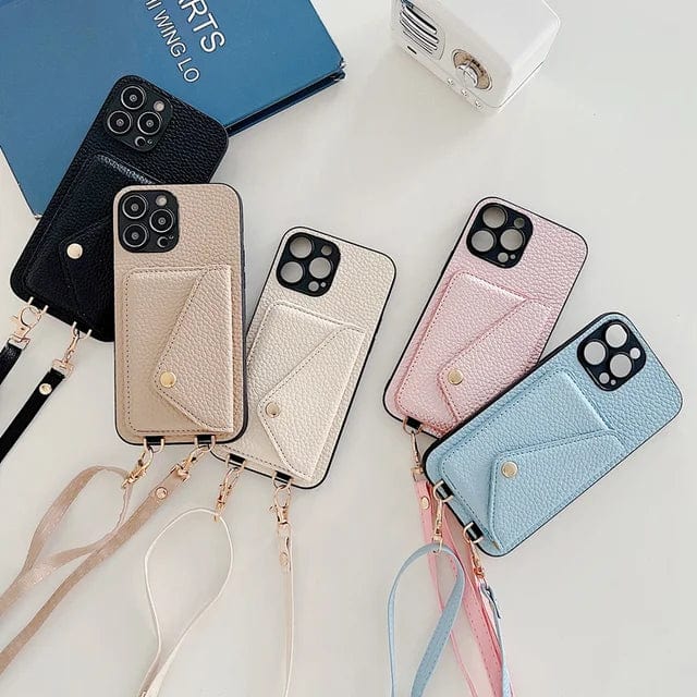Leren Crossbody Telefoonhoes - Urban Chic