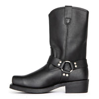 Stylish Leather Men's Cowboy Boots - Darius