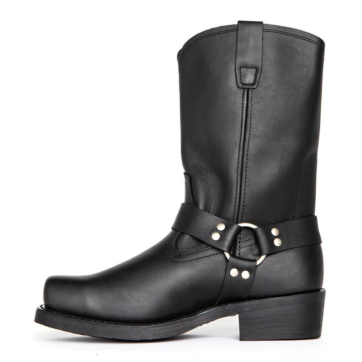 Stylish Leather Men's Cowboy Boots - Darius
