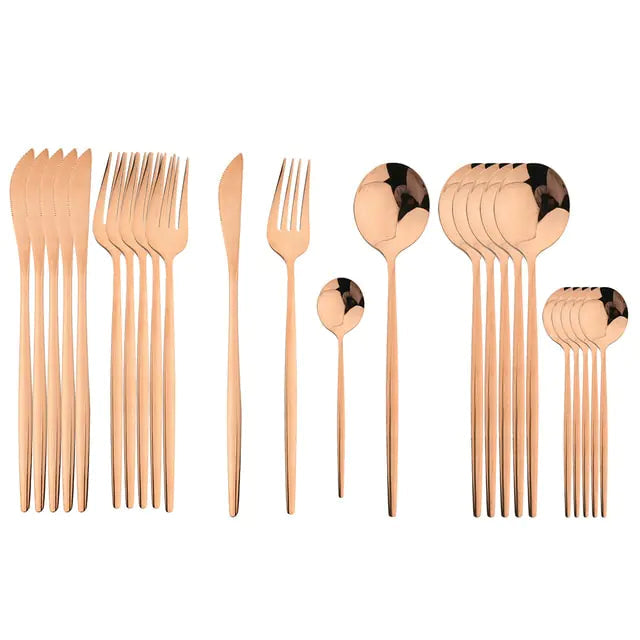 24-Piece Stainless Steel Cutlery Set – Aurinox