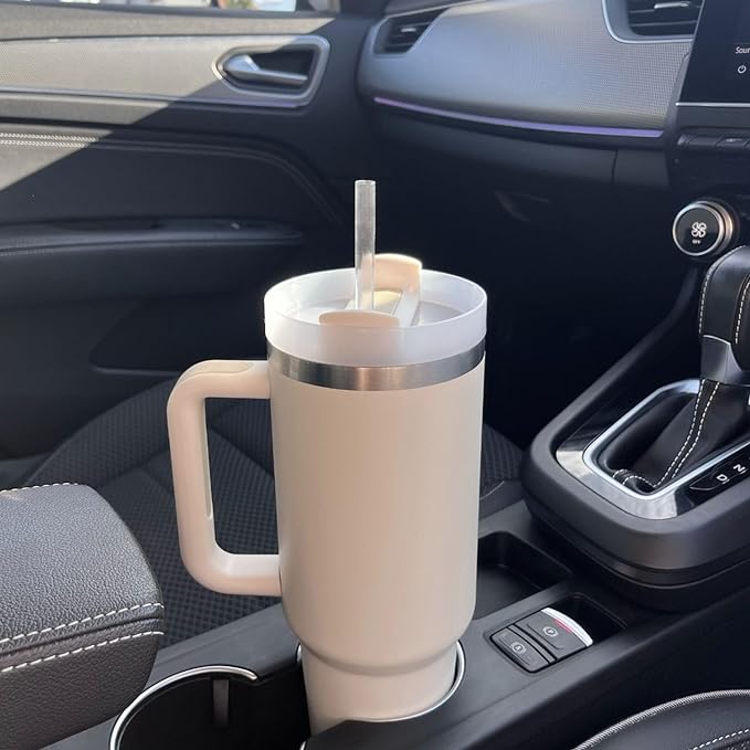 Vacuüm Geïsoleerde Beker met Deksel en Rietje - ThermoTumbler
