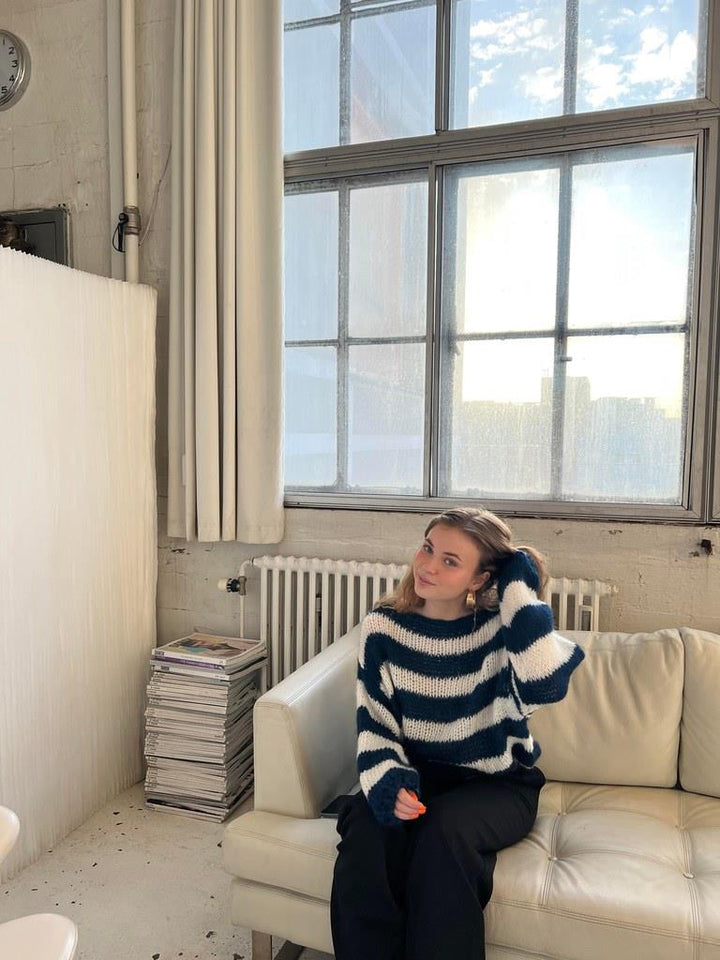 Gebreide en Gestreepte Oversized Damestrui - Harper