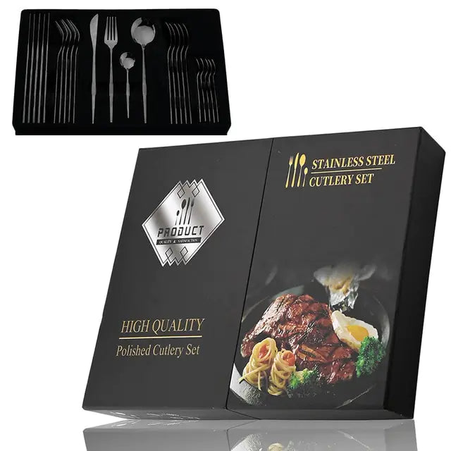 24-Piece Stainless Steel Cutlery Set – Aurinox