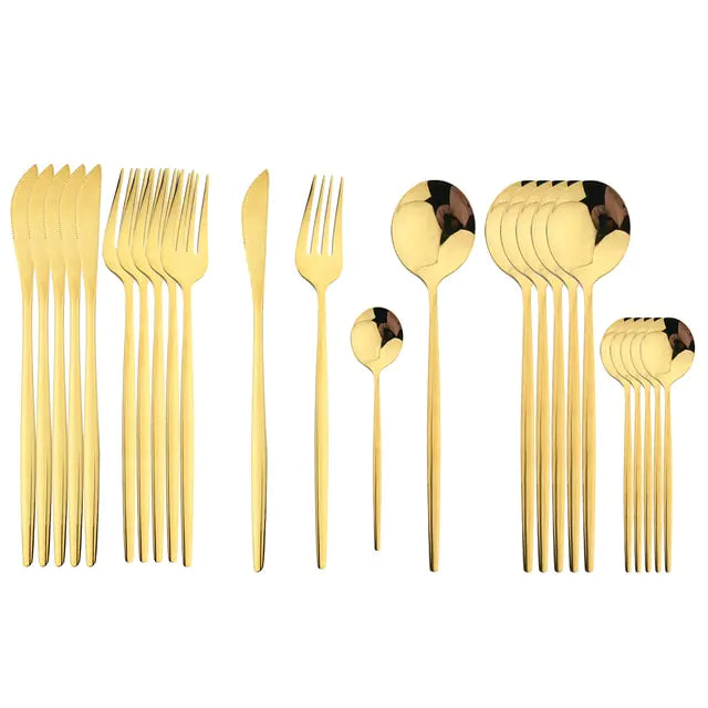 24-Piece Stainless Steel Cutlery Set – Aurinox