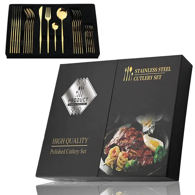 24-Piece Stainless Steel Cutlery Set – Aurinox