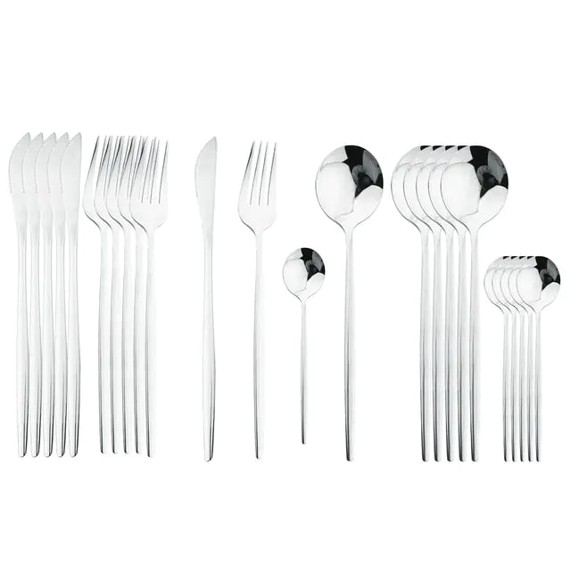 24-Piece Stainless Steel Cutlery Set – Aurinox