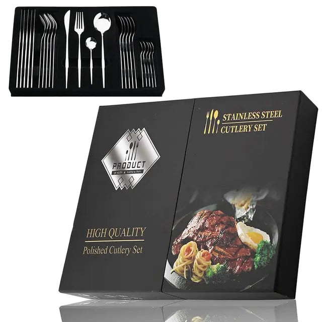 24-Piece Stainless Steel Cutlery Set – Aurinox