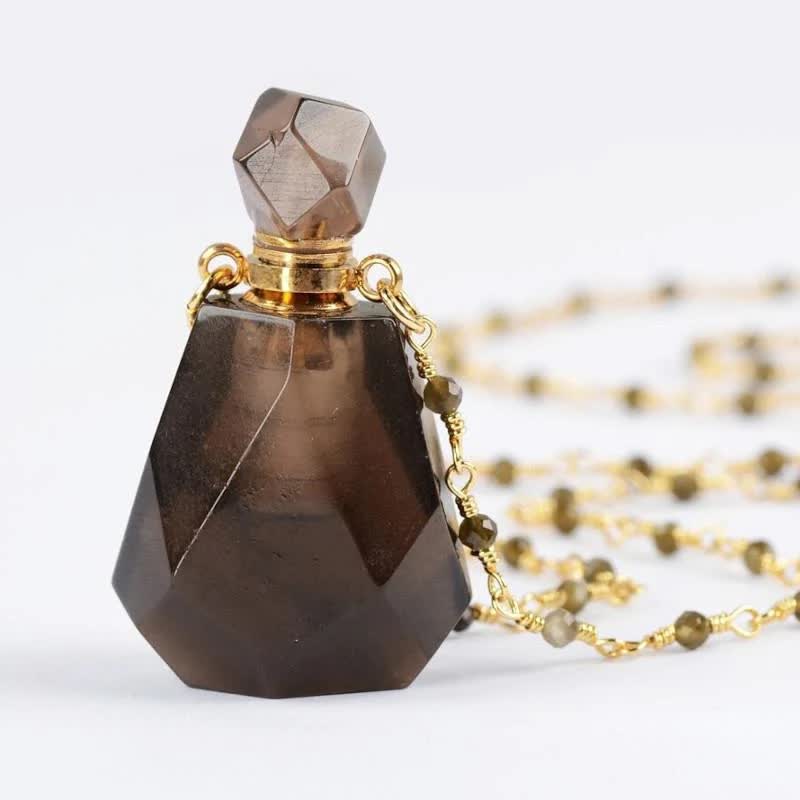 Crystal Perfume Bottle Necklace - Iris