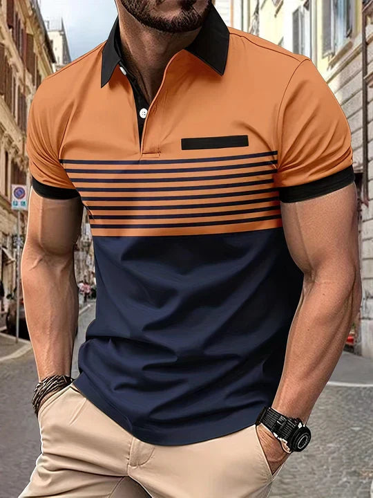 Striped Men's Summer Polo – Damian
