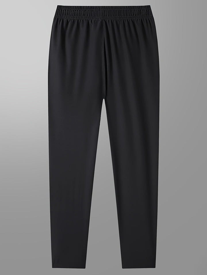 Solid Jogging Pants with Zipper Details - Milan