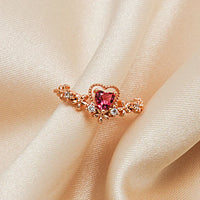 Red Crystal Love Ring - Scarlett