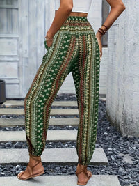 Boho Hoge Taille Damesbroek met Print & Geraffineerde Taille – Linara