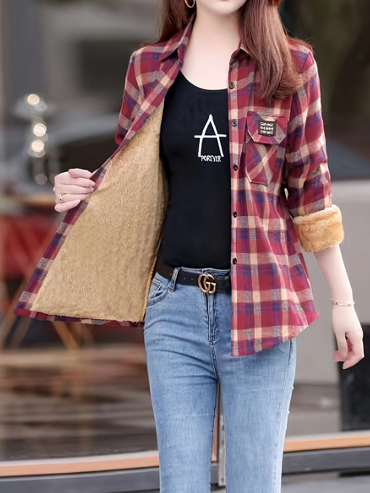 Gevoerde Casual Damesblouse - Nora