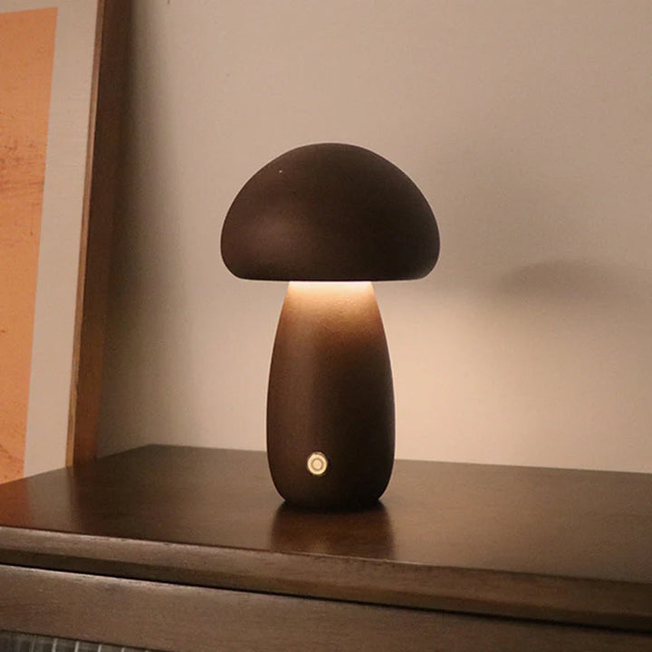 Drewniana lampka nocna LED w kształcie grzyba - GlowShroom