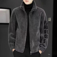 Padded Fleece Jacket with Stand-Up Collar - Arden