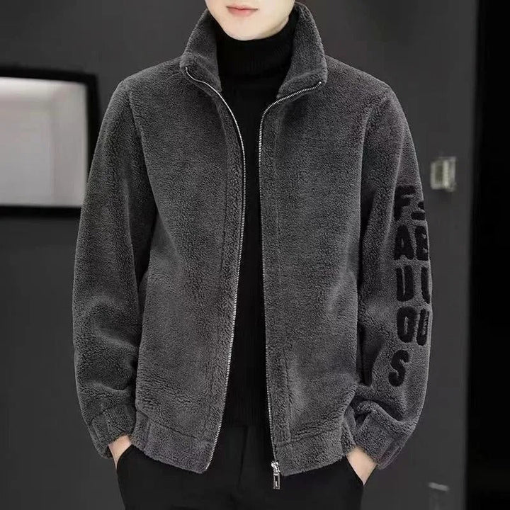 Padded Fleece Jacket with Stand-Up Collar - Arden