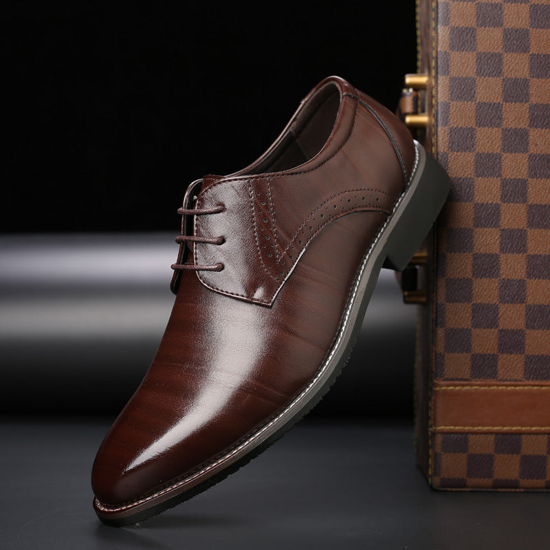 Stylish Men's Lace-Up Shoes with Brogue Details - Lennard