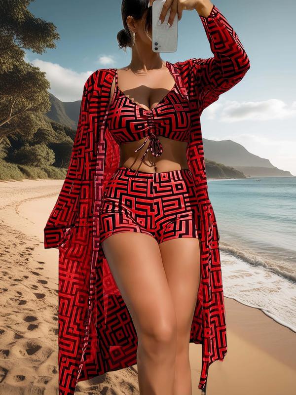 Trendy 3-Piece Swimsuit Set - Leona