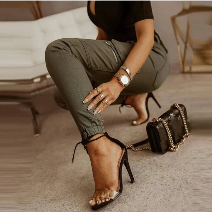 Dames Cargo Jeans met Elastische Boorden – Nadine