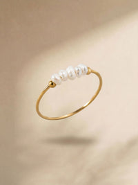 Klassieke Gouden Parelring - Sophie