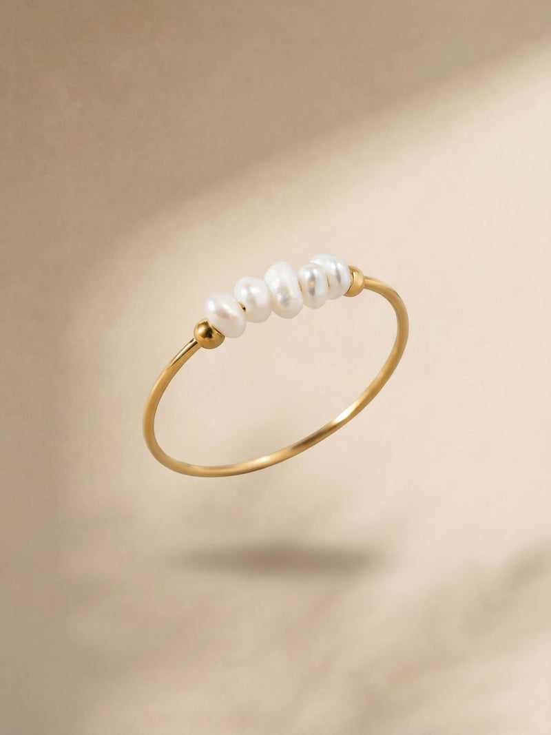 Klassieke Gouden Parelring - Sophie