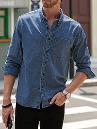 Herfst Denim Herenoverhemd – Milan