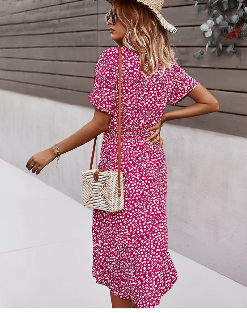 Boho Bloemen Midi Jurk - Isla