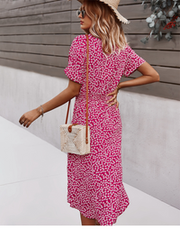 Boho Bloemen Midi Jurk - Isla