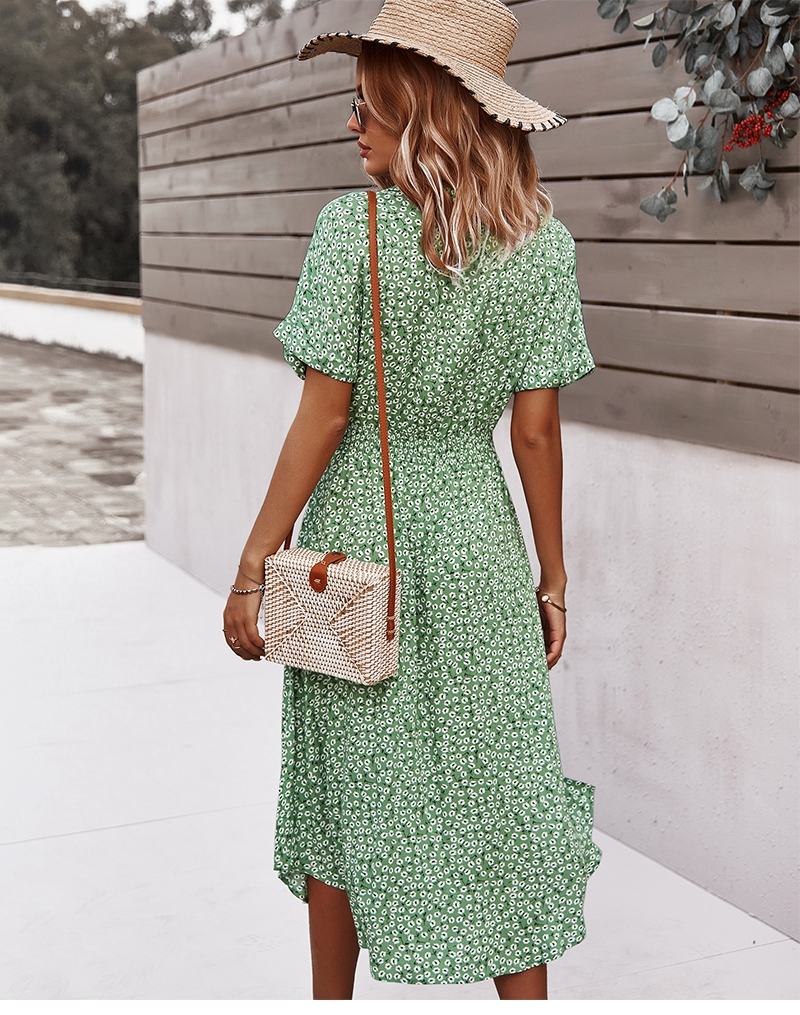 Boho Bloemen Midi Jurk - Isla