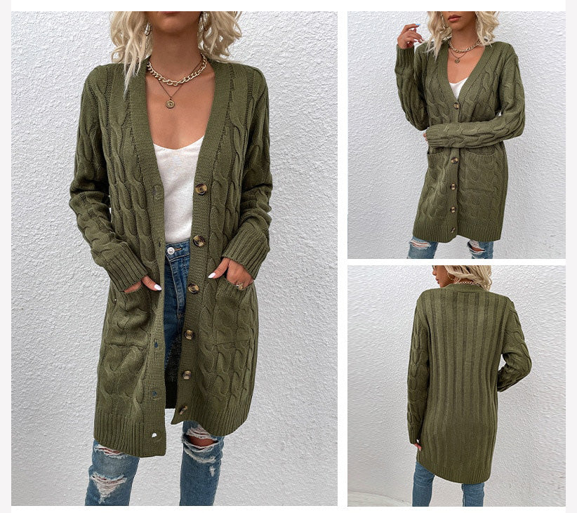 Knitted Women's Cardigan with Pockets – Noelle