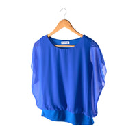 Women's Chiffon Blouse with Ruffle Sleeves – Ariana