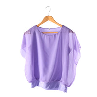 Women's Chiffon Blouse with Ruffle Sleeves – Ariana