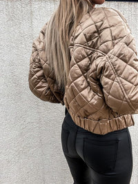 Quilted Women's Bomber Jacket with Pockets – Marisa