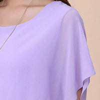 Women's Chiffon Blouse with Ruffle Sleeves – Ariana