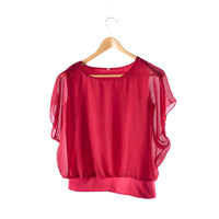 Women's Chiffon Blouse with Ruffle Sleeves – Ariana
