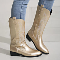 PU-Leren Dames Cowboylaarzen met Zachte Voering - Clara