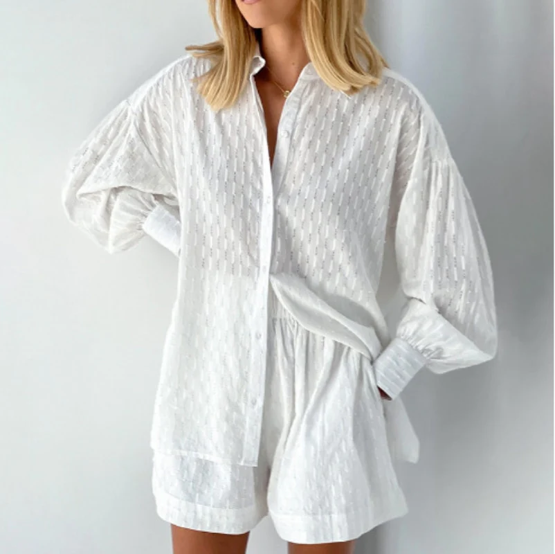Two-Piece Summer Set with Blouse and Shorts – Isla